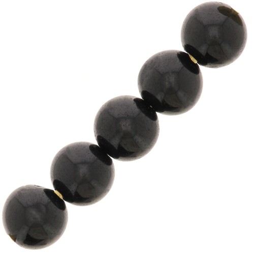 Perles rondes 4 mm pierre gemme - Spinelle noir x20