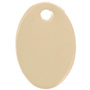 Sequin ovale 10x7 mm médaille à graver - Gold filled (Or laminé) x1