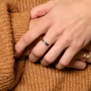 Bande de motif en Argent 925 - bande gaufrée semi-dur 4 mm - petites fleurs x20cm