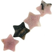 Perles étoile 4 mm en pierre gemme - Rhodonite x4