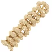 Perle rondelle fleur 5 mm - Plaqué Or 3 microns x1