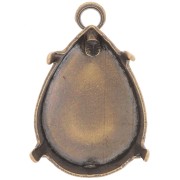 Serti griffe pendentif pour cabochon PureCrystal 4320 18x13 mm - Bronze x1