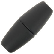 Fermoir aimanté 34 mm pour cordon 6 mm - Noir mat x1
