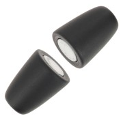 Fermoir aimanté 34 mm pour cordon 6 mm - Noir mat x1