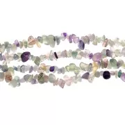 Perles chips 5 - 8 mm en pierre gemme  - Fluorite x80cm