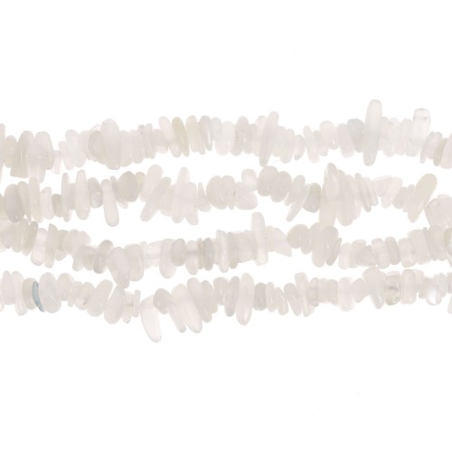 Perles chips 5 - 8 mm en pierre gemme  - Pierre de lune x80cm