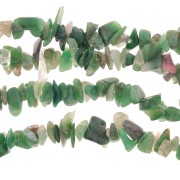 Perles chips 5 - 8 mm en pierre gemme  - Jade verte x80cm