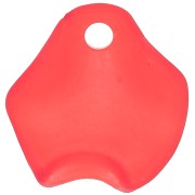 Sequins pétales de fleurs irrégulières 15 mm en acrylique effet dépoli - Rouge x15