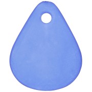 Sequins pétales de fleurs incurvés  17 mm en acrylique effet dépoli - Bleu royal x15|raw }}