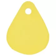 Sequins pétales de fleurs incurvés  17 mm en acrylique effet dépoli - Jaune x15