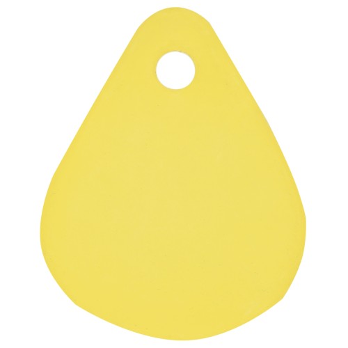 Sequins pétales de fleurs incurvés  17 mm en acrylique effet dépoli - Jaune x15