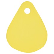 Sequins pétales de fleurs incurvés  17 mm en acrylique effet dépoli - Jaune x15