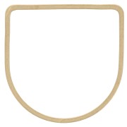 Anneaux de montage et tissage demi-lune 19 mm - Laiton brut x25|raw }}