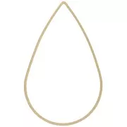 Anneaux de montage et tissage goutte 38x25 mm - Laiton brut x25