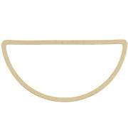 Anneaux de montage et tissage demi-cercle 30x15 mm - Laiton brut x25|raw }}
