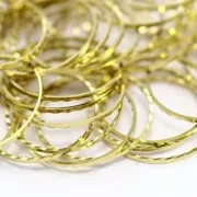 Anneaux de montage et tissage rond travaillé 20 mm - Laiton brut x50