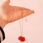 Sequins pétales de fleurs irrégulières 15 mm en acrylique effet dépoli - Bleu clair x15