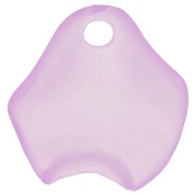 Sequins pétales de fleurs irrégulières 15 mm en acrylique effet dépoli - Violet x15