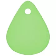 Sequins pétales de fleurs incurvés  17 mm en acrylique effet dépoli - Vert x15