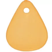 Sequins pétales de fleurs incurvés  17 mm en acrylique effet dépoli - Orange x15