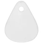 Sequins pétales de fleurs incurvés  17 mm en acrylique effet dépoli - Blanc x15