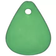 Sequins pétales de fleurs incurvés  17 mm en acrylique effet dépoli - Vert foncé x15