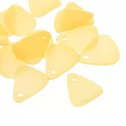 Sequins pétales de fleurs incurvés  17 mm en acrylique effet dépoli - Orange clair x15