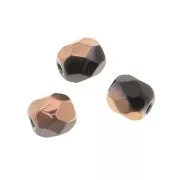 Jet - Facettes 4 mm Jet Capri Gold x50 Facettes 4 mm Jet Capri Gold x50