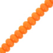 Perles rondelles - Heishi en verre 8x5 mm - Orange x40cm|raw }}