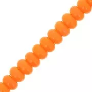 Perles rondelles - Heishi en verre 8x5 mm - Orange x40cm