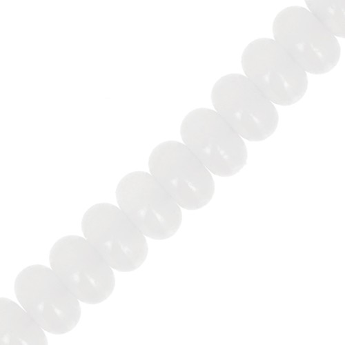 Perles rondelles - Heishi en verre 8x5 mm - Transparent x40cm