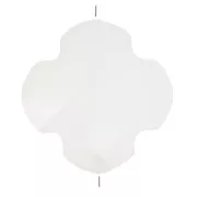 Perle trèfle facetté 11.5 mm en verre - Blanc x1