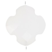 Perle trèfle facetté 12 mm en verre - Blanc x1