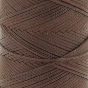 Fil plat en polyester ciré - Slam Cord pour micro macramé 1 mm - Cacao x100m