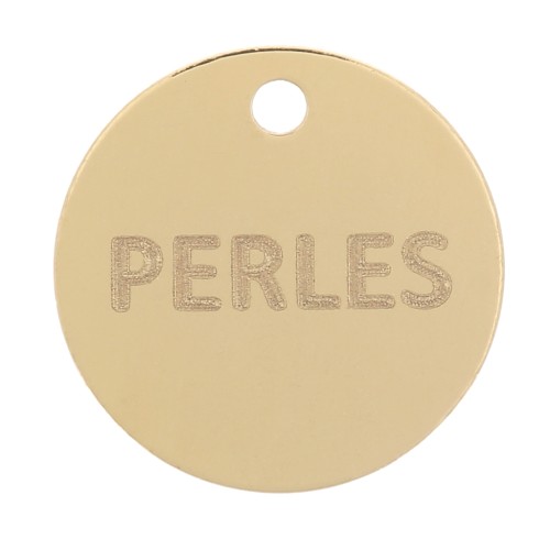 Breloques rondes personnalisées 6 mm avec Logo ou marque - Gold filled x100