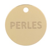 Breloques rondes personnalisées 8 mm avec Logo ou marque - Gold filled x100