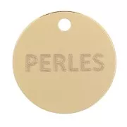 Breloques rondes personnalisées 8 mm avec Logo ou marque - Gold filled x100