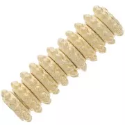 Perles rondelles avec petites boules 7 mm - Doré à l'or fin x10