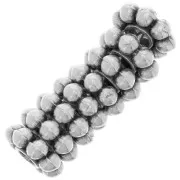 Perles rondelles fleur 7 mm - Argenté vieilli x10