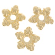Perles rondelles étoile 7 mm - Doré à l'or fin x10