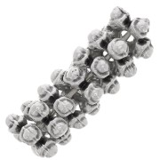 Perles rondelles étoile 7 mm - Argenté vieilli x10
