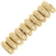 Perles rondelles lisses 5 mm - Doré à l'or fin x10