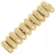 Perles rondelles lisses 5 mm - Doré à l'or fin x10