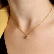 Pendentif triangle facetté avec serti griffe 10x7 mm - Argent 925 - Amethyste