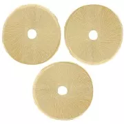 Perles rondelles Heishi ondulées effet brossé 12x0.8mm - Doré x5g environ 6 pièces