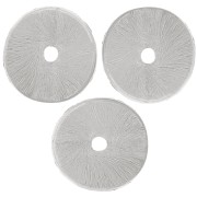 Perles rondelles Heishi ondulées effet brossé 12x0.8mm Argenté x5g environ 6pièces|raw }}