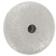 Perles rondes aplaties effet brossé 12 mm - Argenté x10g environ 5 pièces