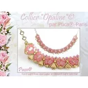 Perles en verre Kos® par Puca® 6x3 mm - Light Rose Opal x10g