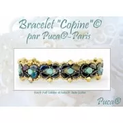 Perles en verre Kos® par Puca® 6x3 mm - Light Rose Opal Travertin x10g