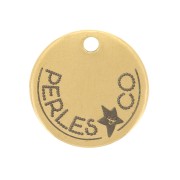 Breloques personnalisées 6 mm avec Logo complexe - Acier inoxydable 304 Doré x100